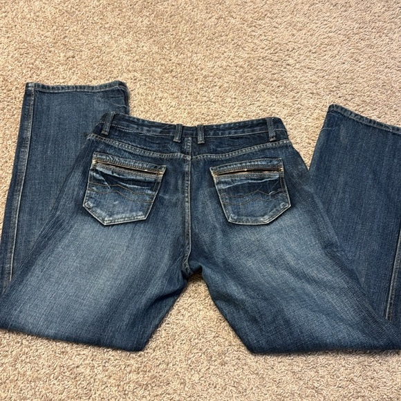 Men’s ALFANI Medium Wash Straight Leg Jeans Sz 30x30 Vintage Style Back Pocket - Picture 6 of 8